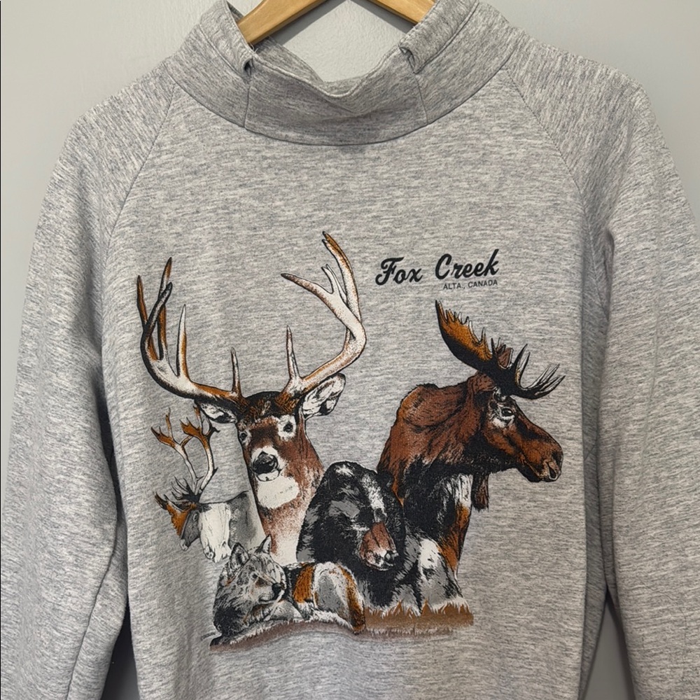 VINTAGE COTTON BLEND FOX CREEK ALBERTA SWEATER